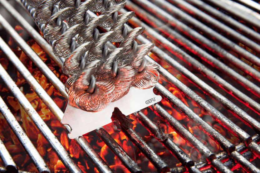 Cepillo para barbacoa Gefu sin cerdas de alambre de acero