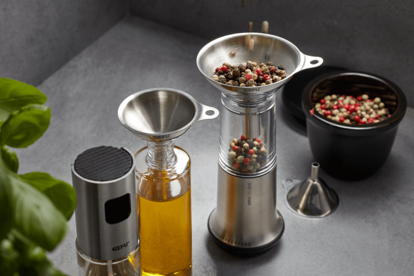 Gefu Versare mini Edelstahltrichter 3er-Set