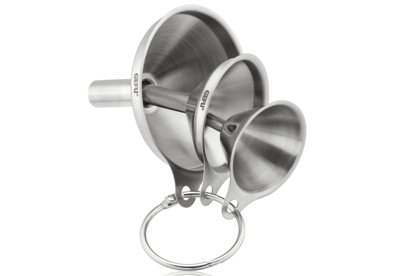 Conjunto de 3 mini funis de aço inoxidável Gefu Versare