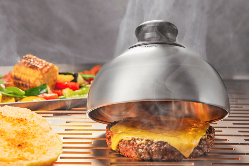 Campânula para hambúrguer e fondant Gefu BBQ em aço inoxidável com 15 cm de diâmetro