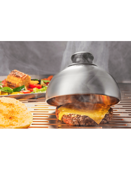 Gefu BBQ burger- og fondantklokke i rustfritt stål, diameter 15 cm