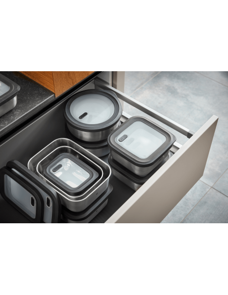 Gefu Provido rectangular 600ml stainless steel storage tin