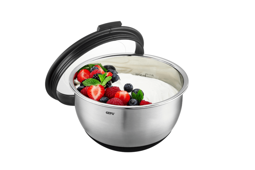 Ciotola Gefu Muovo in acciaio inox diametro 16 cm con coperchio ermetico
