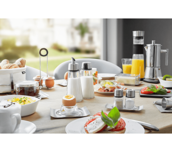 Açucareiro medidor Gefu Brunch em vidro e aço inoxidável 2