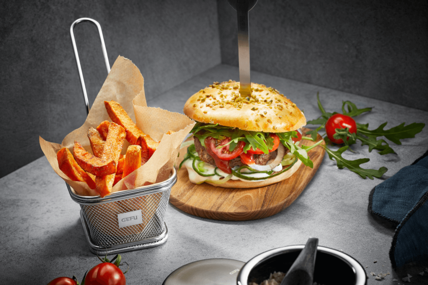 Gefu mini serving basket for stainless steel barbecue