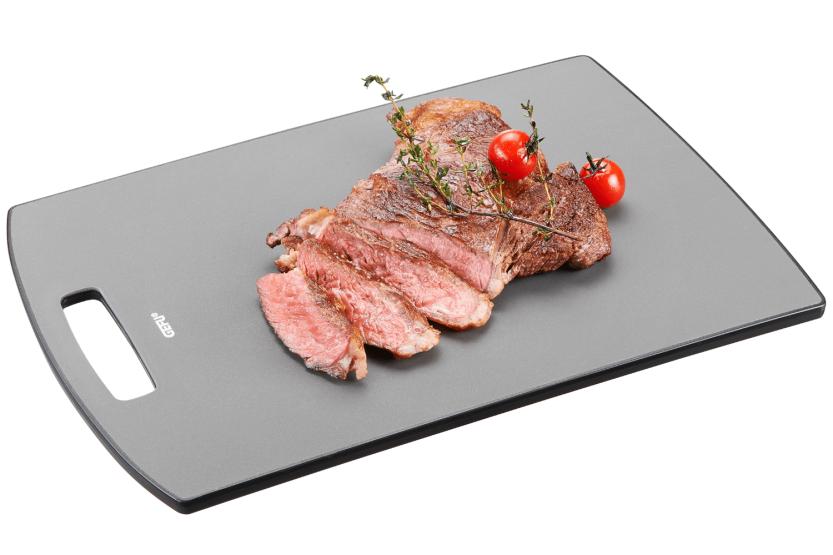 Gefu Levoro skjærebrett i svart polymer, stor størrelse 38 x 26 x 1 cm