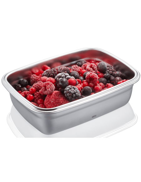 Set aus 3 Frischhaltedosen Gefu Preppo aus Edelstahl / Polymer / Silikon