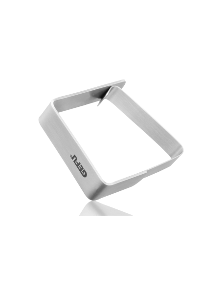 Conjunto de 4 pinças de aço inoxidável Gefu para toalhas de mesa
