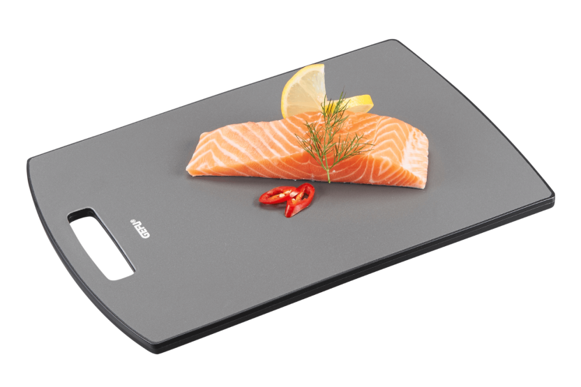 Gefu Levoro black polymer cutting board medium size 31 x 21 x 1cm