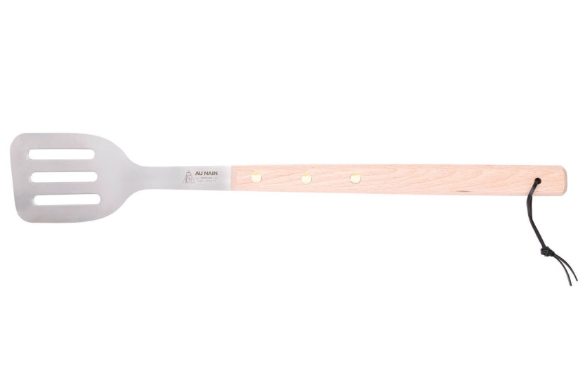 Flexibele opengewerkte spatel voor Au Nain barbecue 48cm beukenhout