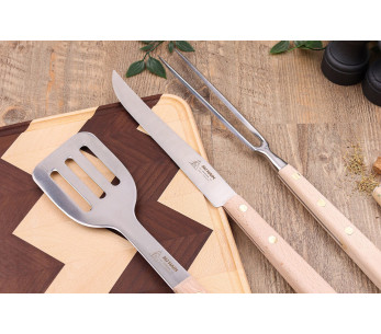 Flexibele opengewerkte spatel voor Au Nain barbecue 48cm beukenhout 2