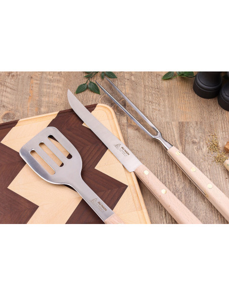 Au Nain barbecue serveervork 48cm, beukenhout