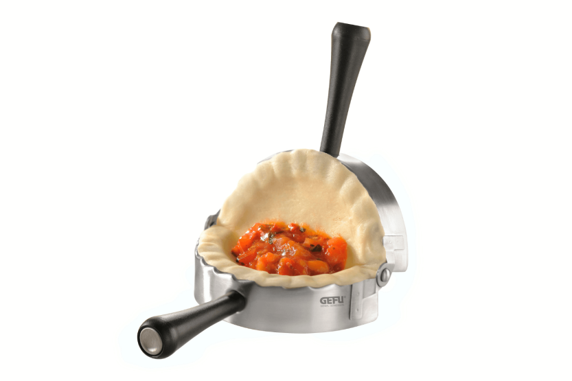 Gelenkige Ravioli-Form Gefu Ravenna rund aus Edelstahl