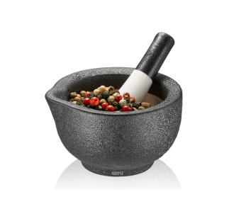 Gefu Grino käsintehty posliininen morttelin halkaisija 7.7cm