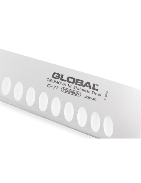 Global G77 Japansk kockkniv 20cm blad med bikakestruktur