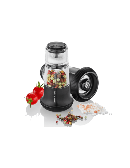 Moinho de pimenta Gefu X-Plosion com saleiro preto