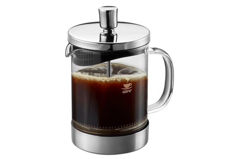 Gefu Diego Kolbenkaffeemaschine aus Edelstahl und Borosilikatglas 600ml