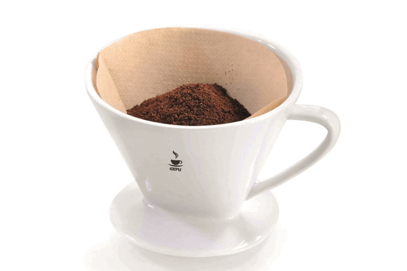 Gefu SANDRO kaffefilter i vitt porslin storlek 2