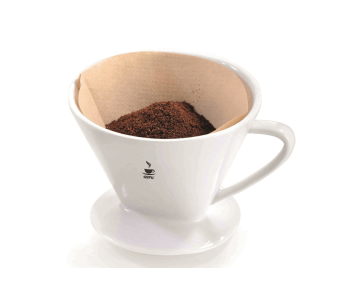 Gefu SANDRO hvitt porselen kaffefilter størrelse 4