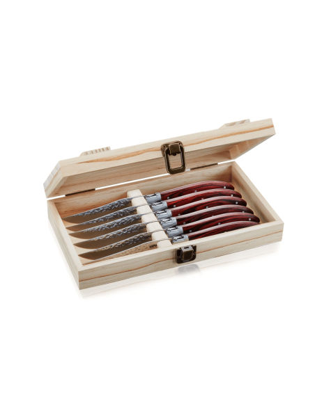 6 Gefu Rancho -pihviveitsen sarja, jossa on taottu takoteräksestä taottu terä