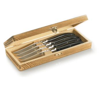 Sett med 4 Gefu Basco biffkniver med mikroslipt blad i japansk stål