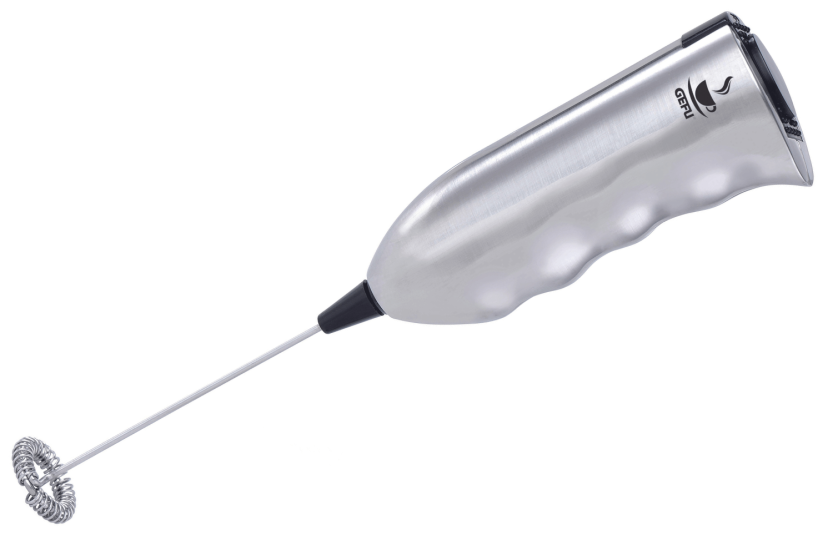 Gefu Marcello electric milk frother in stainless steel and polymer