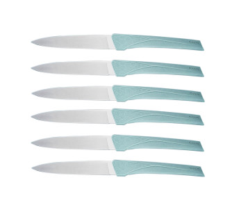 Sæt med 6 Kiana bordknive 10,4 cm blad salviehåndtag