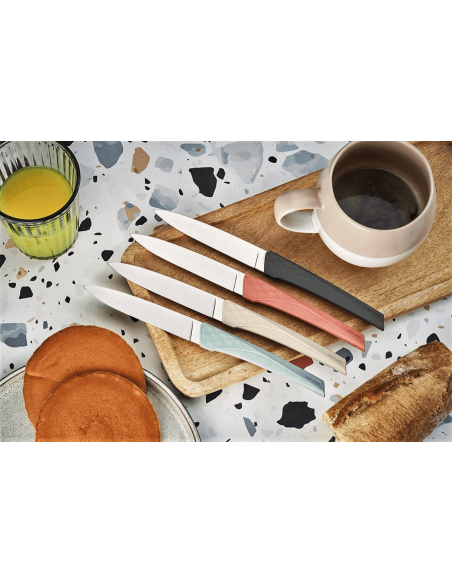 Conjunto de 6 facas de mesa Kiana com 10,4 cm de lâmina e cabo em sálvia
