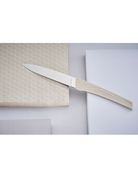 Estuche de 6 cuchillos de mesa Kiana Hoja de acero inoxidable de 10,4 cm con mango de cuerda