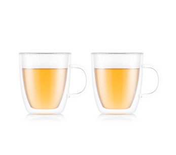 Set of 2 Bodum Bistro mugs 45cl double wall