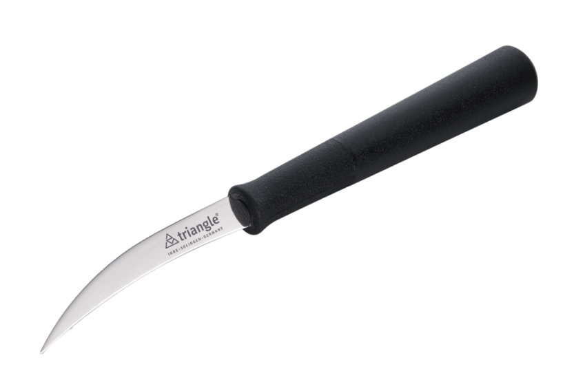 Cuchillo para gambas curvado en S Triángulo de acero inoxidable