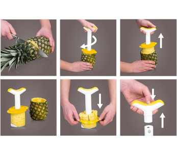 Vacu Vin 4863260 affetta ananas in polimero bianco 2