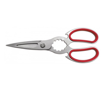 Keittiösakset Ambrogio Sanelli 21cm ruostumaton teräs punainen kahva