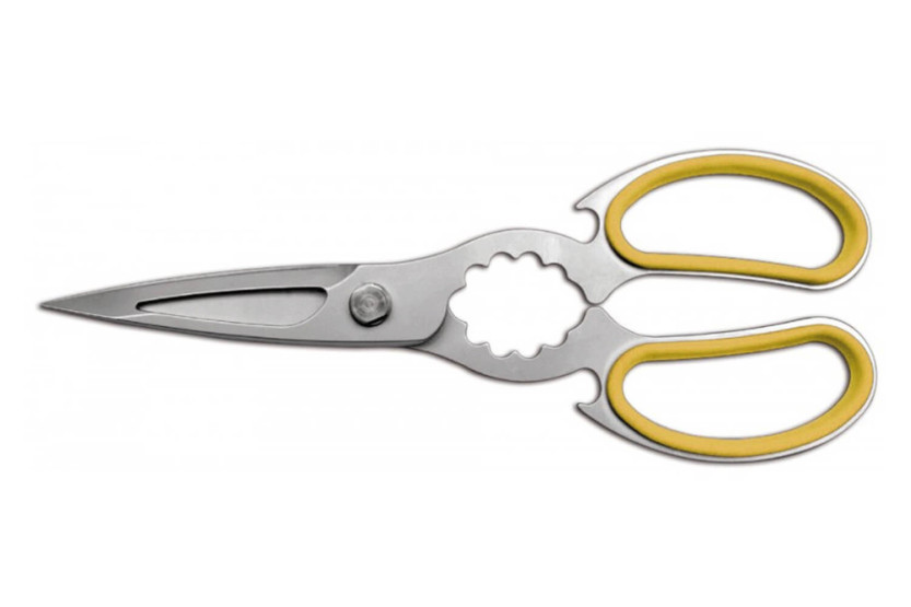 Tesoura de cozinha Ambrogio Sanelli 21cm aço inoxidável cabo amarelo