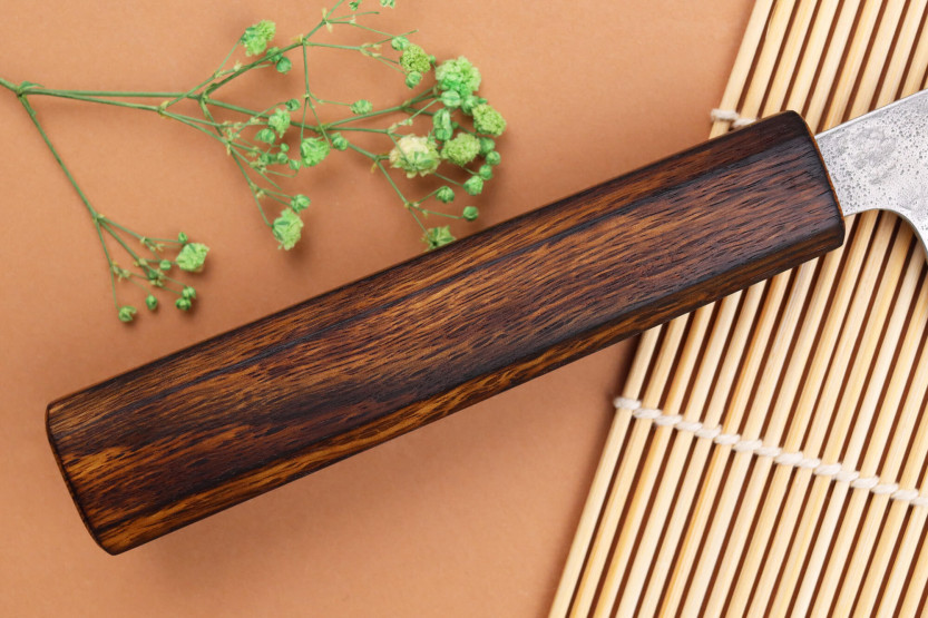 21cm Yuzo Damaskus Tsuchime handgjord japansk kockkniv