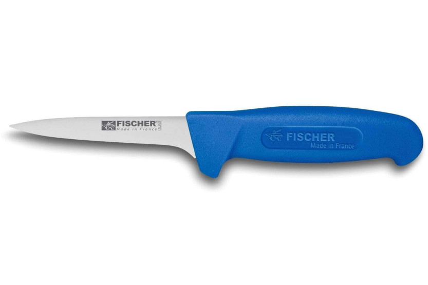 Fischer HACCP Cuchillo deshuesador profesional, 11cm, mango azul, hoja usada