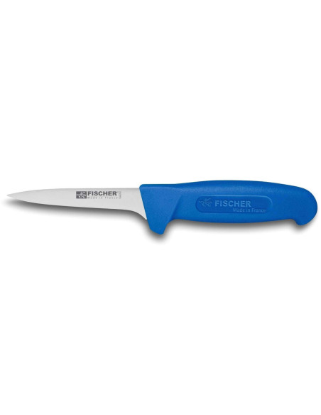 Fischer HACCP Cuchillo deshuesador profesional, 11cm, mango azul, hoja usada