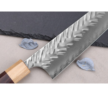 Faca kiritsuke 21cm artesanal japonês Yoshimi Kato SG2 V-Tsuchime 2