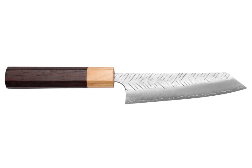 13 cm Yoshimi Kato SG2 V-Tsuchime japansk håndlaget ko-bunka-kniv