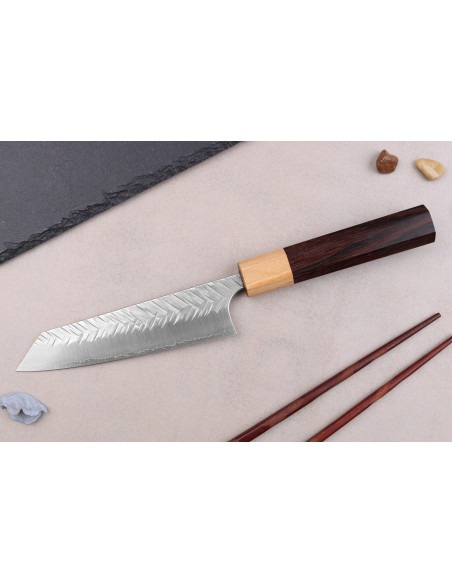 13 cm Yoshimi Kato SG2 V-Tsuchime Coltello ko-bunka giapponese fatto a mano