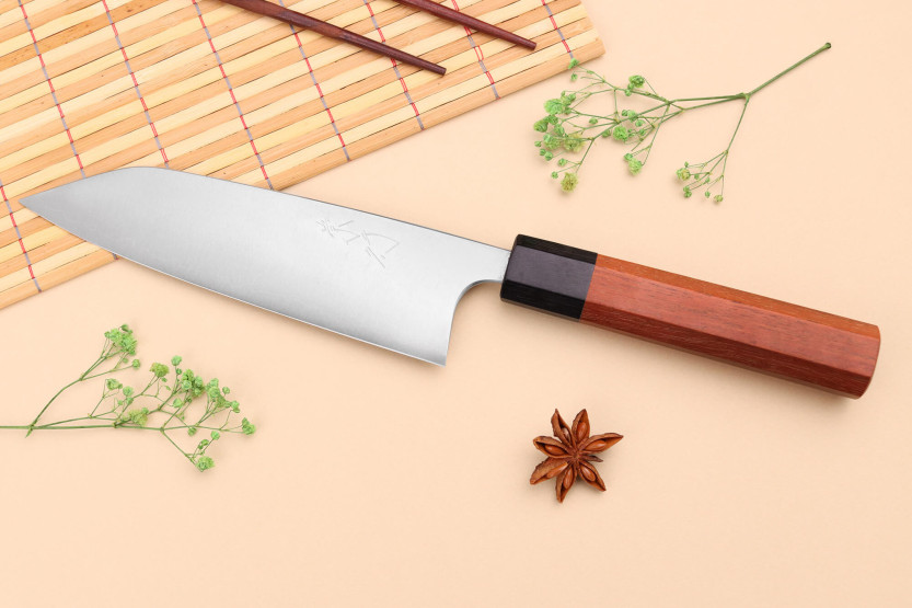 Japanisches handgefertigtes santokumesser Shibata Koutetsu AS 16,5cm