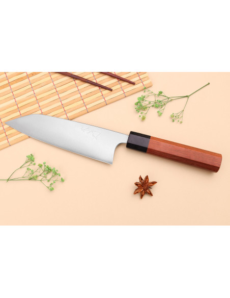 Shibata Koutetsu AS 16,5 cm, coltello santoku giapponese fatto a mano