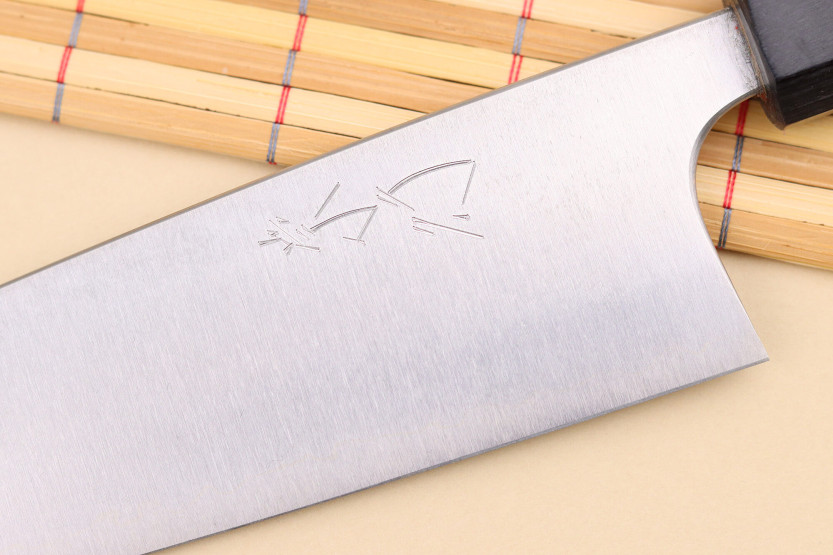 faca santoku japonesa de faca santoku Shibata Koutetsu AS 16,5 cm feita à mão