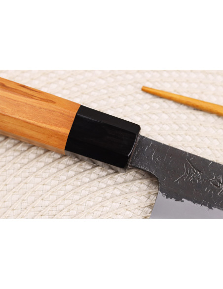 Estojo universal 13,5cm japonês artesanal Hinoura Mutsumi Ajikataya Preto Nashiji