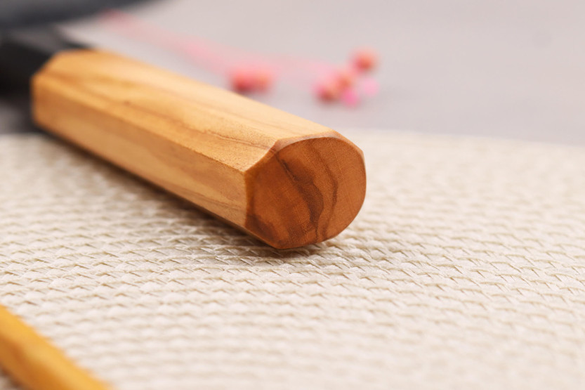nakiri mes 16,5cm japonais artisanaal Hinoura Mutsumi Ajikataya Zwart Nashiji