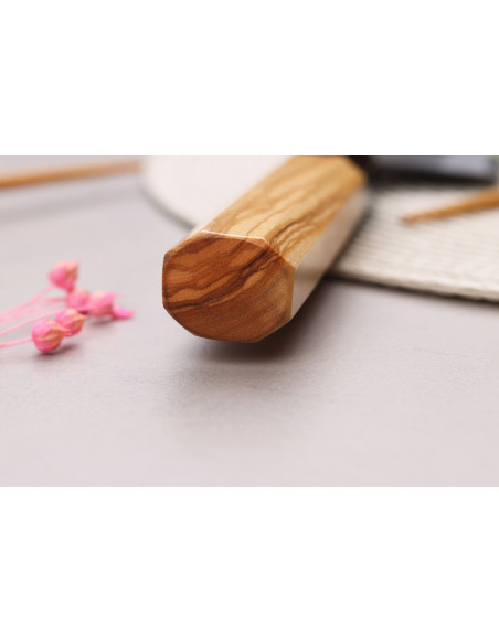 Kokki ' s veitsi kiritsuke 21cm japanilainen käsintehty Hinoura Mutsumi Ajikataya Musta Nashiji