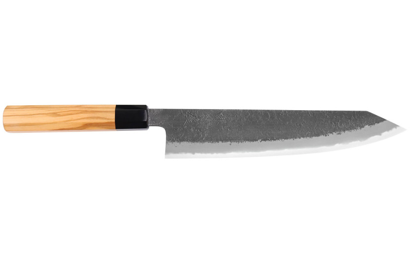 Kokki ' s veitsi kiritsuke 24cm japanilainen käsintehty Hinoura Mutsumi Ajikataya Musta Nashiji