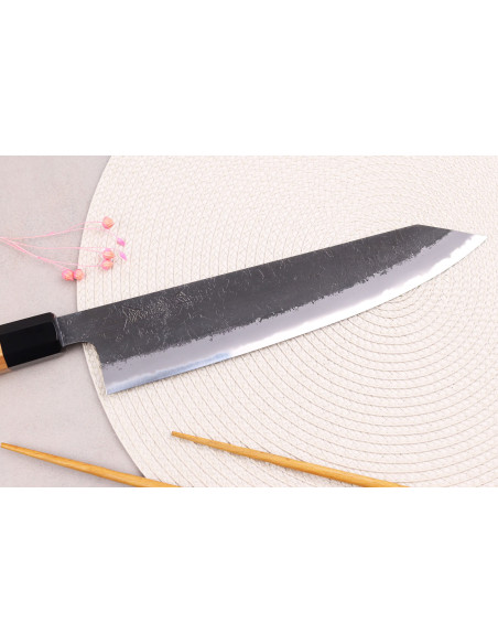 Kokki ' s veitsi kiritsuke 24cm japanilainen käsintehty Hinoura Mutsumi Ajikataya Musta Nashiji
