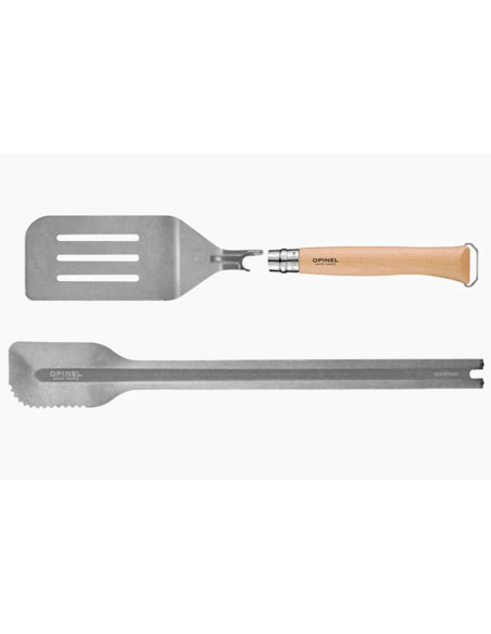 Sæt med 3 grillredskaber Opinel kødspatel + kniv + tang