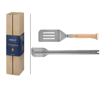 Set med 3 grillredskap Opinel köttspatel + kniv + tång